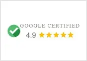 A google certified 4. 9 star rating